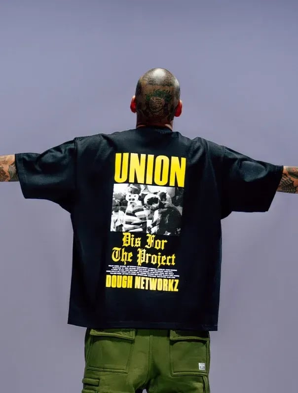 Pro Club × Union LA Dough Networkz black graphic tee